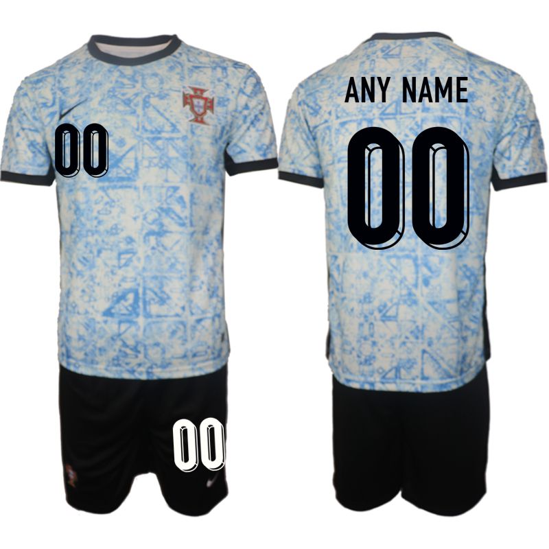 Men 2024-2025 Season Portugal away black customized Soccer Jersey->customized soccer jersey->Custom Jersey